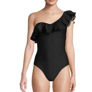 Mouille one shoulder flounce one piece swimsuit